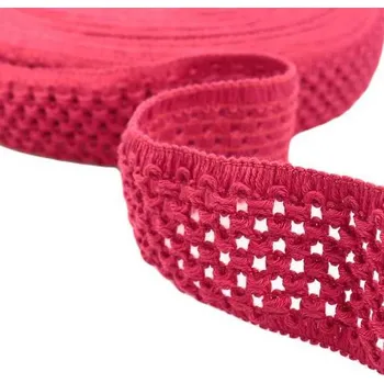 Textilní guma Pro Háčkování Guma pletená 5 cm červená