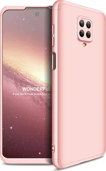 Pouzdro na mobilní telefon GKK 360 pro Xiaomi Redmi Note 9 Pro/Redmi Note 9S růžové