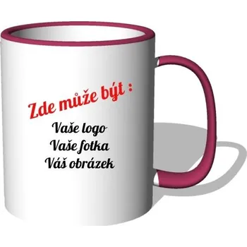 Pelisport Hrnek lem bordó vlastní motiv