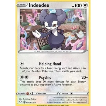 Sběratelská karetní hra Pokémon SHF 056/072 Indeedee - Shining Fates Stav: Near Mint, Verze: HOLO
