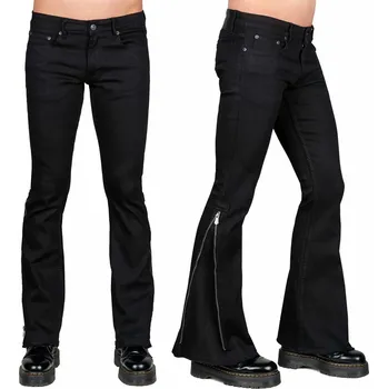Pánské džíny kalhoty unisex (jeans) WORNSTAR - Hellraiser Side Zipper - Black - 30