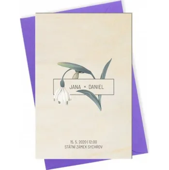 Svatební dekorace Reklas Svatební Oznámení Bledule