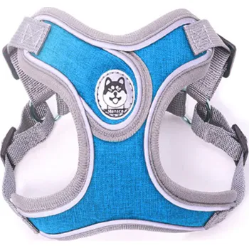 Postroj pro psa Star Postroj s reflexními prvky a vodítko pro psy Barva: Modrá, Velikost: XS