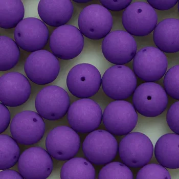 Korálek Pro Háčkování Korálek neon skleněný 8 mm 20 ks fialový