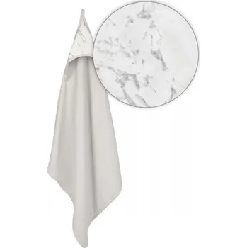 Osuška s kapucí 85x85 cm Baby Matex Muslin Design Barva: Světle šedá