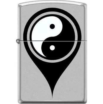 Zapalovač Zapalovač Zippo Ying Yang Map Pin 0636