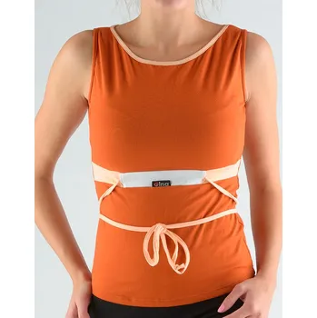 Gina Tričko s ozdobnou šňůrkou 98062P jantarová L