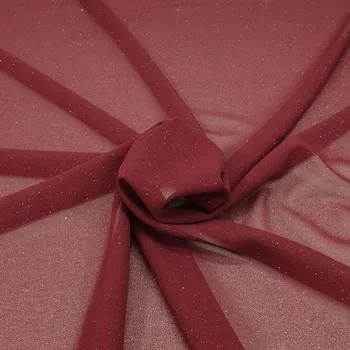 Šifon vínový, vínový hvězdný prach, š.145