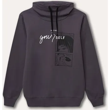 Chlapecká mikina Dívčí mikina - Winkiki WTG 22114, tmavě šedá/ 340 Barva: Šedá, Velikost: 152