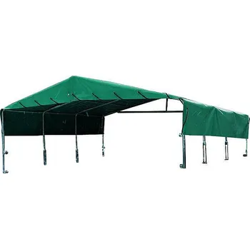 Příslušenství pro zahradní stavbu Konstrukce střechy mobilního přístřešku ALM 3 x 3,6 m střešní konstrukce + horní plachta se zakrytím boků z protiprůvanové sítě