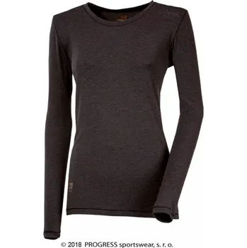 Dámské tričko Triko dlouhé dámské Progress TDRZ coffee, antracitové Velikost: M