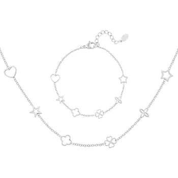 Náhrdelník ORNAMENTI Set náhrdelníku a náramku Figures silver