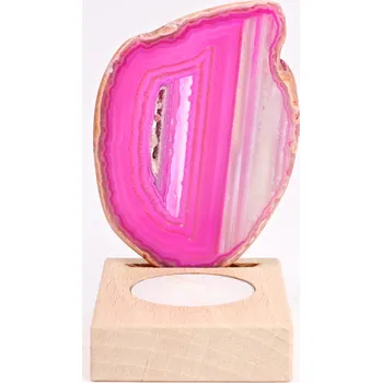 Svícen Magieprirody.cz Achátový svícen plát 9 cm - Top kvalita #369