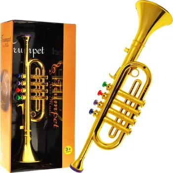 Hudební nástroj pro děti Dětská trubka IN0060 zlatá