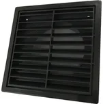Větrací mřížka černá čtverec 183x183 / d150 se síťkou MIKAWI 14-0824