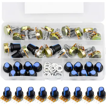 Vývojová deska Sada lineárních potenciometrů WH - 148 15 mm 1K - 1M Ohm - 18 kusů