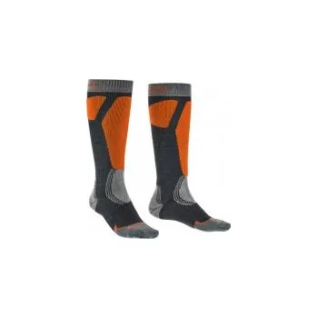 Pánské ponožky Bridgedale Ski Easy On gunmetal/orange XL ponožky