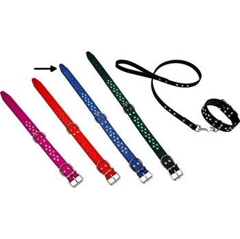 Obojek pro psa Obojek kůže Štras - modrý B&F 3,00 x 45 cm - VÝPRODEJ