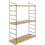 Nástěnná police ARMONI II 72 cm dub craft zlatý/hnědá