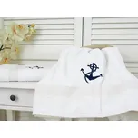 B.E.S. - Petrovice, s.r.o. Osuška froté Adria 70x140 s výšivkou - Bílá s kotvou
