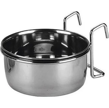 Miska pro psa Miska pro králíky na klec - nerezová s háčky 250 ml