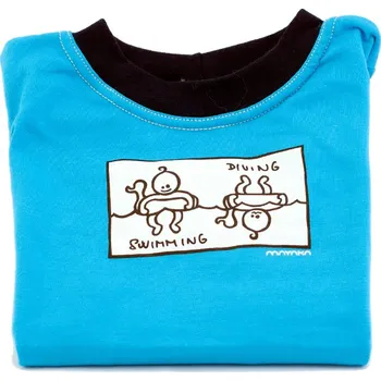 Dětské tričko Mayaka s dlouhým rukávem Swimming/Diving - tyrkysové Vhodné pro věk 2-3 roky - VÝPRODEJ