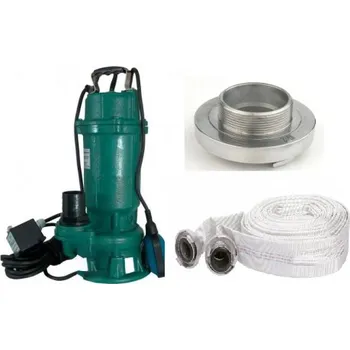 Čerpadlo IBO Kalový set FURIATKA 1500 s drtičem a plovákem 230V, 1,5kW + hasičská hadice C52 20 m + spojka C52 s vnějším závitem ( Registračn 987718