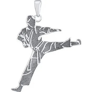 Přívěsek Stříbrný přívěsek bojovník-karatista Chan JJJ2189P