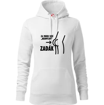Dámská mikina Za mnou sedí zadák - Mikina dámská Cape s kapucí - 2XL ( Bílá )