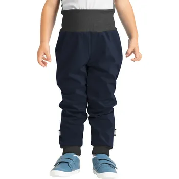 Dívčí kalhoty Batolecí softshellové kalhoty s fleecem Street, Tm. Modročerná Velikost: 80/86