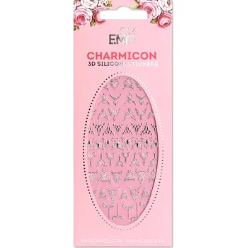 emi Charmicon 3D Silicone Stickers Lunula #3 Gold/Silver - samolepka