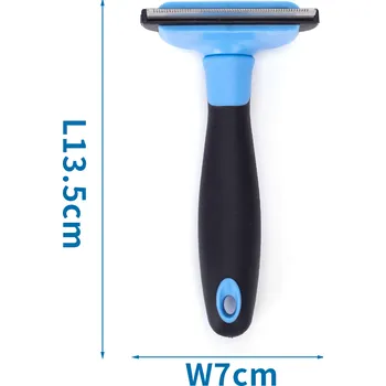 Kartáč pro zvířata Vyčesávací hrablo s ocelovou hlavou 13,5x7cm