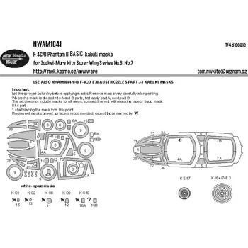 Plastikový model New Ware 1/48 Mask F-4C/D Phantom II BASIC (ZOUKEI)