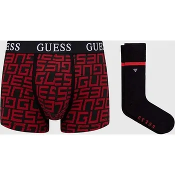 Boxerky Pánské boxerky+ponožky Guess U2BG07 Velikost: L, Vzor: P51W