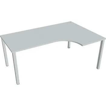 Kancelářský vozík HOBIS kancelářský stůl tvarový, ergo levý - UE 1800 60 L, šedá + doprava zdarma