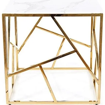 Konferenční stolek Konferenční stolek ESCADA B II zlatý kov/ bílý mramor