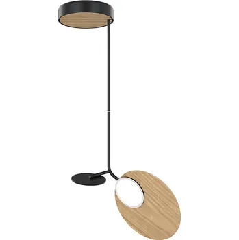 Tunto Stropní svítidlo v organickém designu Ballon 1 Výška: 530 mm, Stmívání: Stmívatelné DALI, Dekor: Černá / Dubové dřevo 2417-30DA