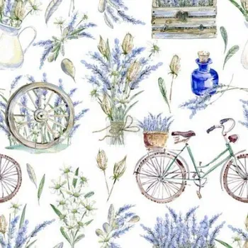 Impregnovaná látka kočárkovina, provence, bicykl , látka, metráž