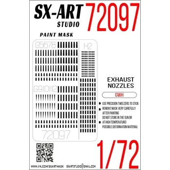 Plastikový model 1/72 Su-35S exhaust nozzles Painting mask (GWH)