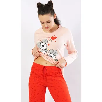 Dámské pyžamo dámské pyžamo Vienetta Secret Koaly Barva: lososová, Velikost: M