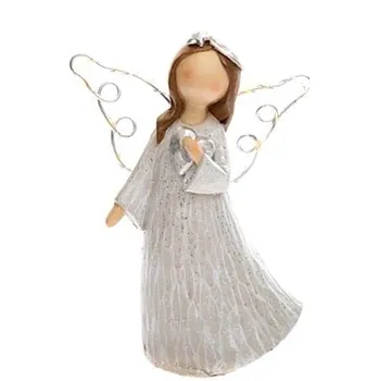 Vánoce Casa de Engel Anděl se srdcem malý LED 