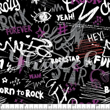 Zakázkový tisk, softshell, kočárkovina... Forever rock fialový Látky k tisku: Microfirba