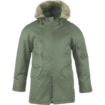 US Letecká Parka N3B - Olivová Teesar (Pánské armádní a maskáčové oblečení - bomber, parka. Bunda "BOMBER" má u krku, v pase a na rukávech pružné elastické úplety.)
