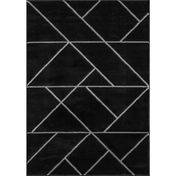 Koberec Jutex kusový koberec Mramor 7543 černo-stříbrný