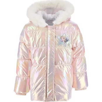 Dívčí bunda Disney Frozen Růžová teplá zimní bunda s holo efektem Velikost: 104