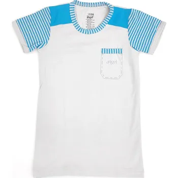 Pánské tričko Eva Kiedroňová Tričko krátký rukáv KR kapsa Outlast-pruh azurový, vel. 116