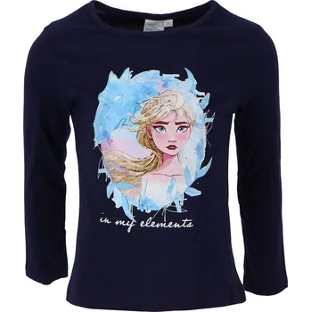 Dívčí tričko SUN CITY Dětské tričko Frozen Ledové království Elements bavlna modré Velikost: 104 (4 roky)