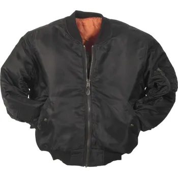 Pánský bomber Bomber MA-1 - černá Teesar (Pánské originální armádní a maskáčové oblečení - bomber, parka.&nbsp;Bunda "BOMBER" má u krku, v pase a na rukávech pružné elastické úplety.)
