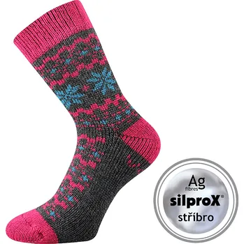 Dámské ponožky Hřejivé ponožky Trondelag Voxx norský vzor Barva: TMAVĚ ŠEDÁ MELÉ, Velikost: 35-38(23-25)