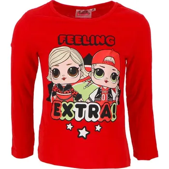 Dívčí tričko SUN CITY Dívčí tričko L.O.L. Surprise Extra bavlna červené Velikost: 116 (6 let)